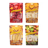 Hälsosnacks jordgubbschips, ananas, mango och äpple – blandad kiosklåda